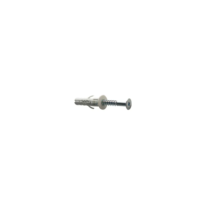Plastic plug with 8x40 mm flat head screw