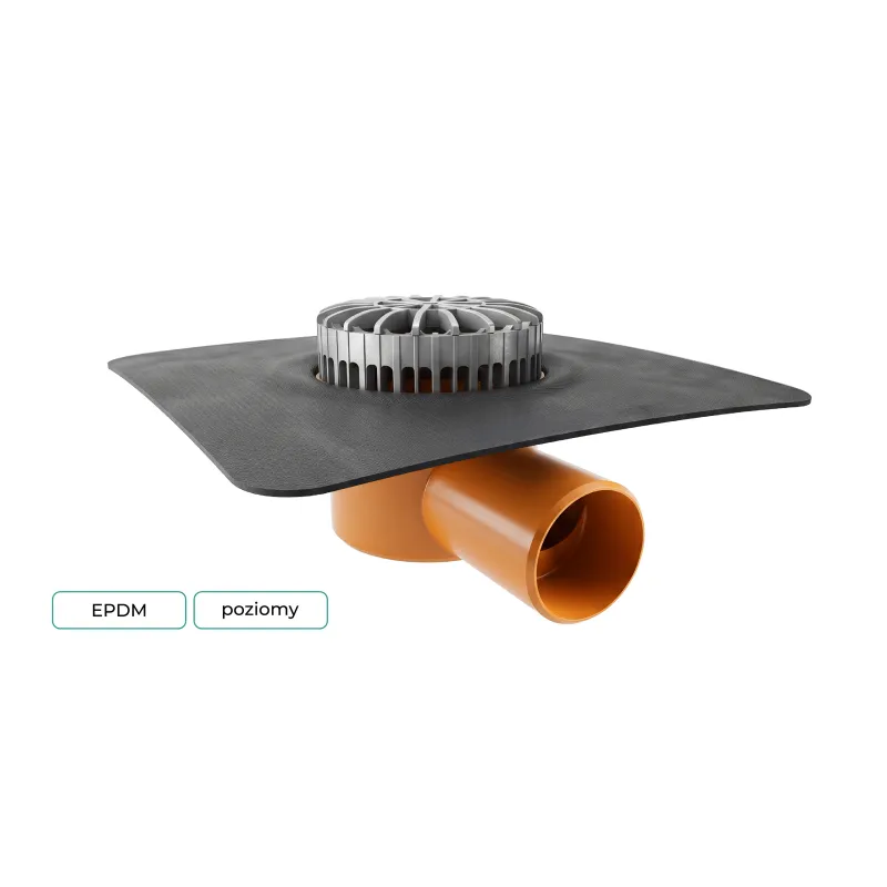 Wpust tarasowy poziomy TOPWET TWT 110 V z kołnierzem EPDM